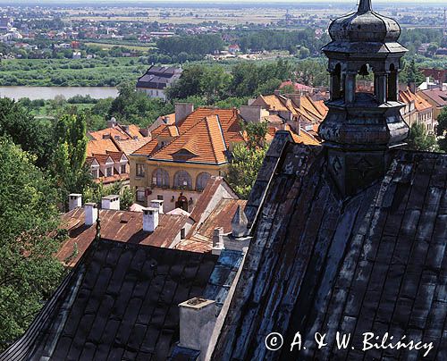 Sandomierz, panorama, rzeka Wisła, Polska