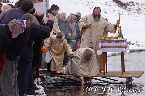 Sanok, prawosławne święto Jordanu, święcenie wody nad Sanem