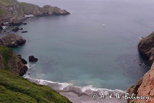 zatoka La Grande Greve na wyspie Sark przy Liitle Sark, Channel Islands, Anglia, Wyspy Normandzkie, Kanał La Manche