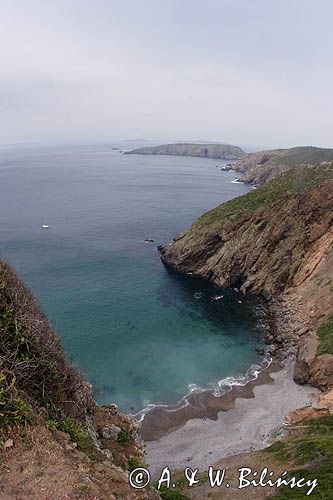 zatoka La Grande Greve na wyspie Sark przy Liitle Sark, Channel Islands, Anglia, Wyspy Normandzkie, Kanał La Manche