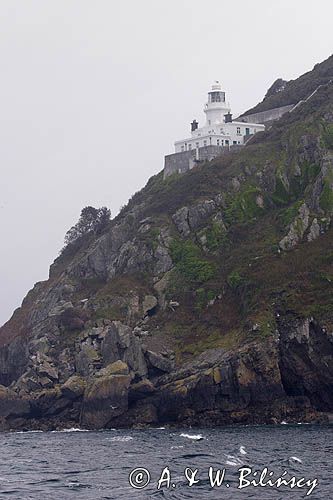 latarnia morska Point Robert na wyspie Sark, Channel Islands, Anglia, Wyspy Normandzkie, Kanał La Manche