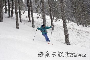 zima, skitouring w Tatrach, Tatrzański Park Narodowy Murań, widok z Murzasichla