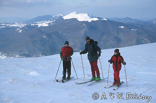 skitouring w Bieszczadach, na Szerokim Wierchu, Bieszczadzki Park Narodowy