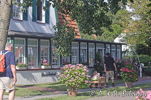 hotel na wyspie Spiekeroog, Wyspy Wschodnio-Fryzyjskie, Wattenmeer, Niemcy