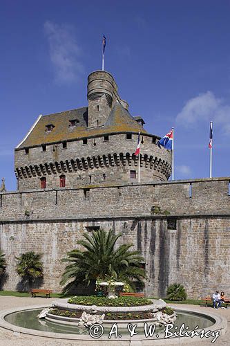 St. Malo, zamek i mury obronne, Bretania, Francja