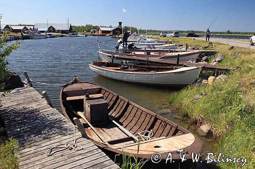 port rybacki Svedjehamn, Archipelag Kvarken, Finlandia, Zatoka Botnicka