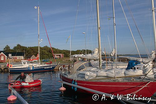 porcik i wioska Torhamn, Blekinge, Szwecja