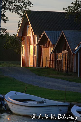 porcik i wioska Torhamn, Blekinge, Szwecja