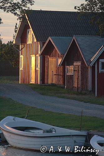 porcik i wioska Torhamn, Blekinge, Szwecja