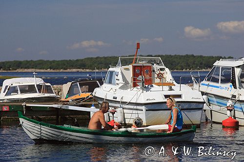 porcik i wioska Torhamn, Blekinge, Szwecja