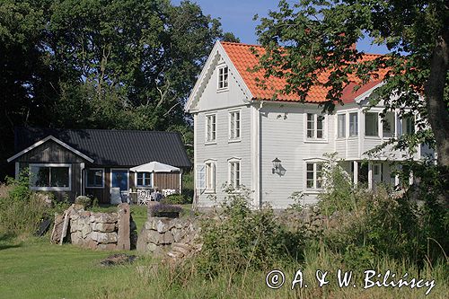 porcik i wioska Torhamn, Blekinge, Szwecja