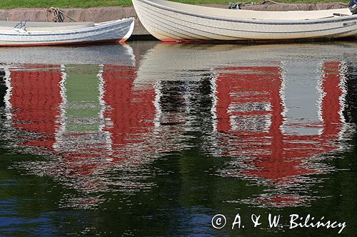 porcik i wioska Torhamn, Blekinge, Szwecja