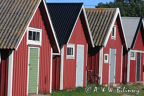 porcik i wioska Torhamn, Blekinge, Szwecja