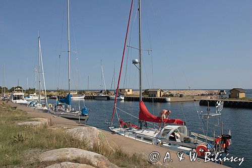 wyspa Utklippan, port jachtowy, szkiery koło Karlskrony, Blekinge, Szwecja