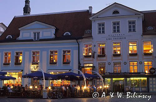 Tallin, Raekoja Plats, Estonia, restauracja Karl Friedrich