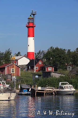 port i latarnia morska na wyspie Tankar, Finlandia, Zatoka Botnicka