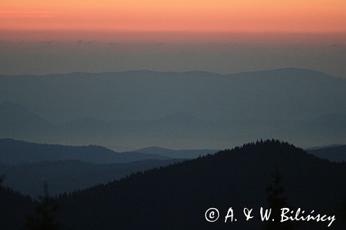 Tatry wschód słońca z Królowej Rówień