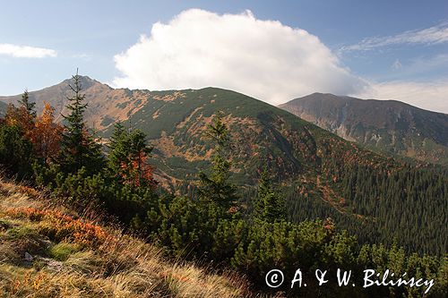 Tatry jesień widok z Myślenickich Turni na Kondratowy Wierch