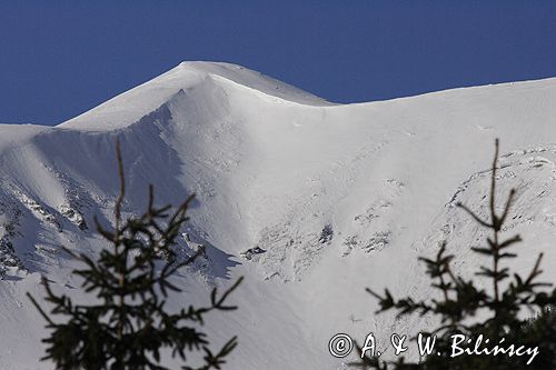 zima, Rakoń, widok z Polany Chochołowskiej, Tatrzański Park Narodowy Murań, widok z Murzasichla