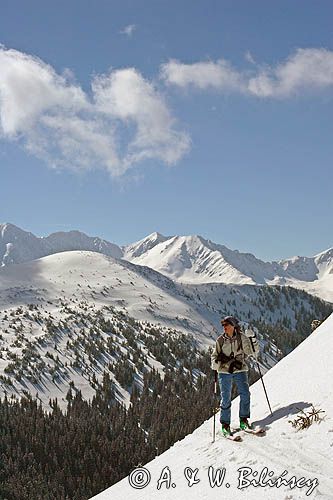 zima, skitouring na Jamborowwym Wierchu, Tatrzański Park Narodowy