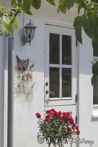 drzwi, w wiosce na wyspie Tuno, Kattegat, Dania