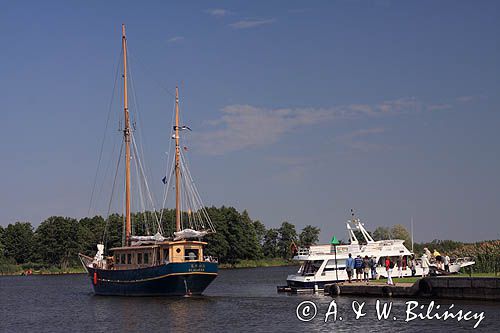 port jachtowy w Uostadvaris, rzeka Niemen, Park Regionalny Delty Niemna, Litwa