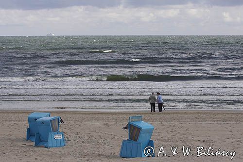 plaża w Ahlbeck na wyspie Uznam, Niemcy