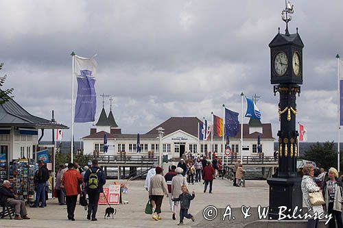 restauracja na molo w Ahlbeck na wyspie Uznam, Niemcy