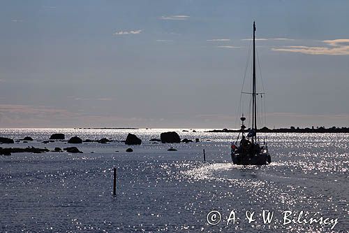 tor wodny przy wyspie Valassaaret, Archipelag Kvarken, Finlandia, Zatoka Botnicka