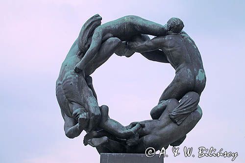 Rzeźba Gustava Vigelanda, Park Vigelanda, Frogner Park, Vigelandsparken, Oslo, Południowa Norwegia