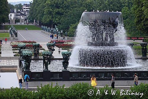 Rzeźby Gustava Vigelanda, Park Vigelanda, Frogner Park, Vigelandsparken, Oslo, Południowa Norwegia