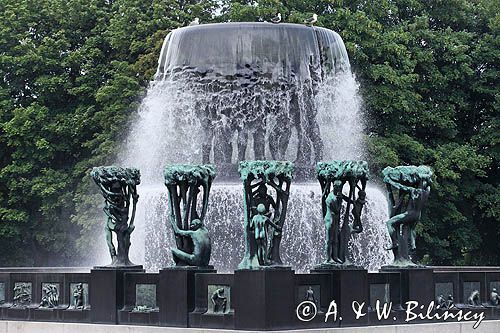 Rzeźba Gustava Vigelanda, Park Vigelanda, Frogner Park, Vigelandsparken, Oslo, Południowa Norwegia