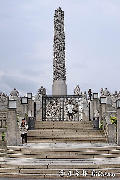 Rzeźba Gustava Vigelanda, Park Vigelanda, Frogner Park, Vigelandsparken, Oslo, Południowa Norwegia