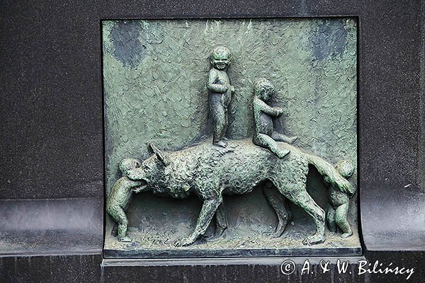 Wilczyca z dziećmi, Rzeźba Gustava Vigelanda, Park Vigelanda, Frogner Park, Vigelandsparken, Oslo, Południowa Norwegia