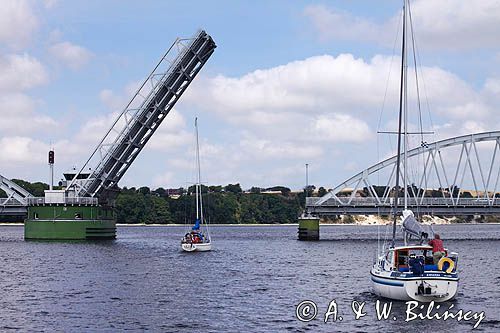 Zwodzony most Vilsund, Limfjord, Jutlandia, Dania
