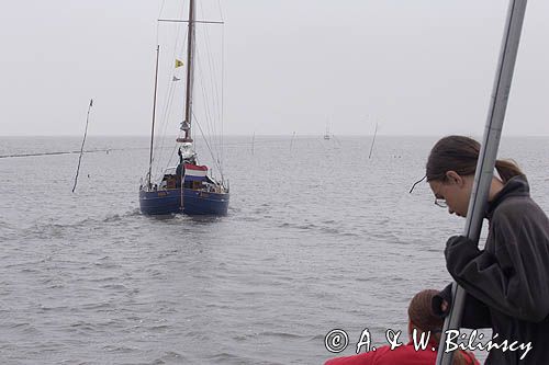 na &#180brzózkowym&#180 szlaku na Waddenzee koło wyspy Norderney, Wyspy Wschodnio-Fryzyjskie, Wattenmeer, Niemcy, Morze Wattowe