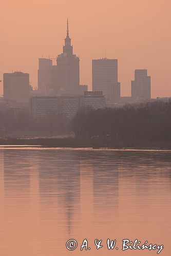 Warszawa Panorama z mostu Siekierkowskiego