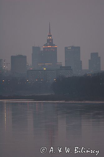 Warszawa Panorama z mostu Siekierkowskiego