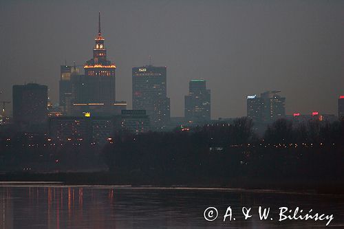 Warszawa Panorama z mostu Siekierkowskiego