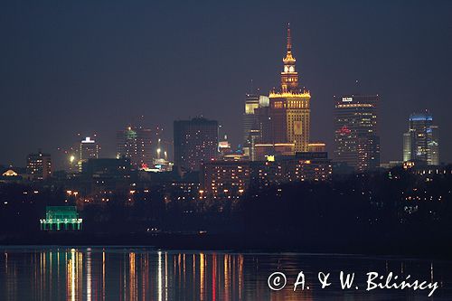 Warszawa Panorama z mostu Siekierkowskiego