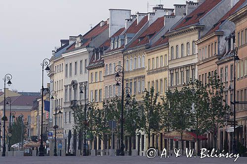 Warszawa, Krakowskie Przedmieście przy Placu Zamkowym,