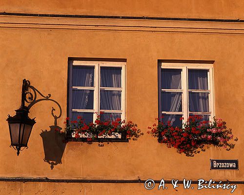 Warszawa, Stare Miasto, okna kamienicy przy Brzozowej