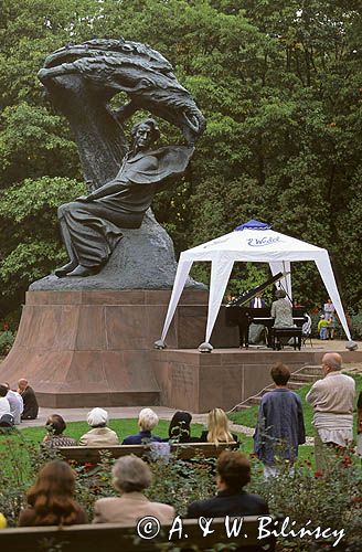 Warszawa Łazienki pomnik Chopina