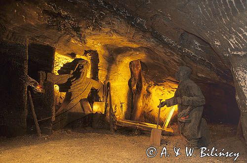 Wieliczka, kopalnia soli, Górnik i Duch Skarbek