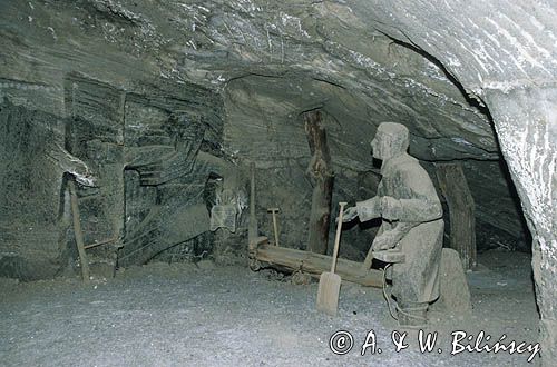 Wieliczka, kopalnia soli, Górnik i Duch Skarbek