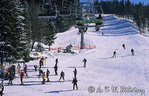 Wierchomla Mała, wyciąg krzesełkowy i stok narciarski