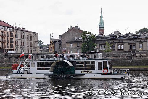 tramwaj wodny, rzeka Wisła, szlak wodny Wisły, Bulwar Podolski, Kraków, Małopolska