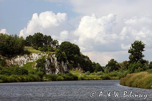 skałki w Tyńcu nad rzeką Wisłą