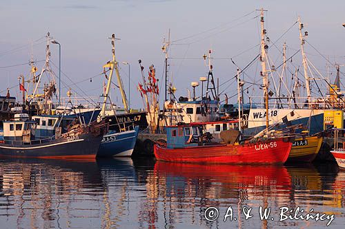 port rybacki we Władysławowie, the harbour in Wladyslawowo, polish coast, Baltic Sea