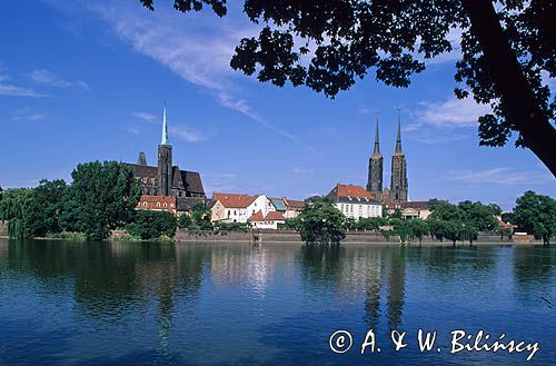 Wrocław, Ostrów Tumski, Kościół św. Krzyża i Katedra